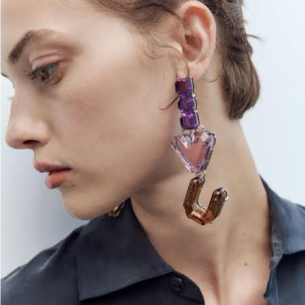 NWT Zara I Love U Earrings